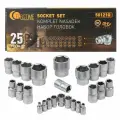 Набор головок 1/4и 1/2, 25пр. 6гр 4,5-32мм. в металлическом кейсе FORSTIME