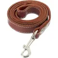 Поводок для собак Homepet простроченный (52112/52115/52120) 1.2 м 20 мм коричневый
