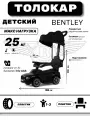 Детский толокар с козырьком Bentley Z005ZZ-T черный