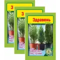 Комплексное удобрение Здравень турбо для хвойных, концентрат, 3 шт по 30 г. Подкормка для сосны, лиственницы, ели, кипариса, туи, можжевельника
