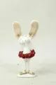 Фигурка декоративная Зайка-балерина в красной юбке, высота 26 см, Country Artists