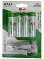 Набор аккумуляторных батареек АА Sindis, 3400mAh, с Type-C кабелем, 4 шт, Li-Ion