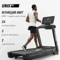 Беговая дорожка UNIX Fit T-1520 PRO (LED), электрическая, 27 программ, для фитнес-клубов, чёрная, 162x61 см