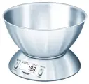 Весы кухонные Beurer KS54, до 5 кг, цена деления 1 г, 1.5л, нержавеющая сталь