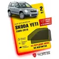 Каркасные шторки на магнитах для автомобиля Skoda Yeti (Шкода Йети) 2009-2018, автошторки на передние стекла, Cobra Tuning - 2 шт.