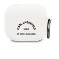 Lagerfeld для Airpods 3 чехол Silicone case with ring RSG logo White