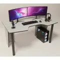 Игровой компьютерный стол FPS mebel, 140х78х73, Серый (бетон)