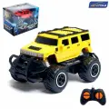 Машинка на пульте управления Джип. Хамер , работает от батареек, цвет жёлтый