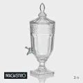 Диспенсер для напитков Magistro стеклянный Изыск 3 л, 17х44,5 см