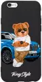 Черный силиконовый чехол для iPhone 6/6s Tony Style с машиной