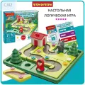 Настольная игра головоломка красная шапочка И серый волк БондиЛогика Bondibon развивающая игрушка лабиринт, детский конструктор пазл-CJX2