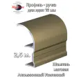 Профиль вертикальный для шкафа купе, комплект- 2 штуки на одну дверь, 2,5 м для лдсп 16 мм, Шампань матовая, Алюминиевый, Усиленный