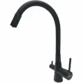 Смеситель для кухни с гибким изливом и подключением фильтра Maretti Project Black PB31RGF71, черный