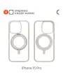 Чехол COMMO Hoop, для Apple iPhone 15 Pro, с держателем-кольцом, Льняной
