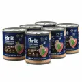 Консервы с индейкой и уткой BRIT PREMIUM BY NATURE для взрослых собак всех пород, 6 шт.*850 г