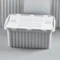 Ящик для хранения «сплит» со створкой, 10 л, 25.5х38х17.6 см, пластик, светло-серый