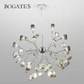Люстра / Подвесной светильник со стеклянными плафонами Bogate's Lamella 555, цвет хром / дымчатый