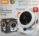 Тепловентилятор RAF R.1182, белый, 2.0 кВт, спиральный, напольный, механический