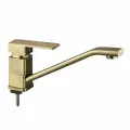 Смеситель для кухни с длинным изливом, античная бронза