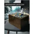 Шкатулка интерьерная для украшений универсальная 22x17x12 см эстетика Птицы в саду (растения, цветы, пионы, орнамент, атмосфера) - 2011