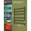 Полотенцесушитель электрический Point PN10846B П6 400x600 диммер справа, черный