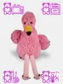 Игрушка-грелка детская мягкая / грелка для новорожденных / комфортер Фламинго
