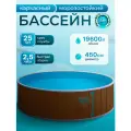 Бассейн морозоустойчивый каркасный 450х125 лаон, цвет каркаса - шоколад, чаша ПВХ 0,4 мм