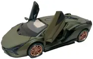 Машинка Lamborghini 1:24 с имитацией дыма темно-зеленая