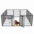 Усиленный вольер для собак, кошек, кролика. Металлическая складная клетка для крупных, средних и мелких пород домашних животных. Уличная будка для щенков и котов. 6 секций