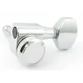 Колки локовые 6 в линию реверсные HC Tuner LC221-D07 21:1, CHROME, хром
