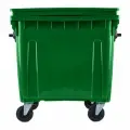 Мусорный контейнер со сплошной крышкой Пластик Система 1100 л зелёный