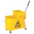 Ведро на колесах 20л 2 отделения с мех. отжимом жёлтое ЭкоКоллекция 966413