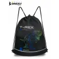 Мешок для обуви GRIZZLY с одним отделением, с боковым карманом, укрепленным дном, для школы, для мальчика, OM-51-117