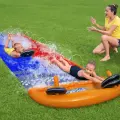 Водная дорожка для скольжения Double Splashy Slide 488 см с двумя надувными колечками, Bestway, 52391