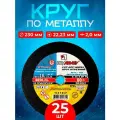 Круг отрезной по металлу 230*2,0*22 (25 шт.)