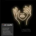 ART Studio Неоновая вывеска Лицо 50х47 см для декора интерьера и арт-пространства на подложке из акрила