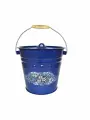 Ведро эмалированное 12 л синее Голубика с крышкой для всех видов плит