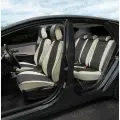 Чехлы на Шевроле Круз седан, хэтчбэк, универсал (2009-2015) для сиденья авто, Пилот, Экокожа, Белый с черной вставкой