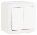 Переключатель на 2 направления 2-кл. ОП Quteo 10А IP44 250В 10AX бел. Leg LEGRAND 782301 (1 шт.)