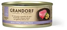 Влажный корм Grandorf Holistic для кошек Филе тунца с мидиями в собственном соку, 6 шт. х 70 г