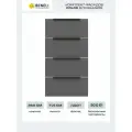 Beneli Комплект фасадов для тумбы с ящиками Color 39,6х71,6см, Черный графит
