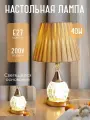 Лампа прикроватная с абажуром 2 режима свечения/ светильник торшер настольный Baizheng