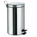 Мусорное ведро с крышкой и педалью, хром, 3 литра WasserKRAFT K-633