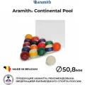 Бильярдные шары 50,8 мм Арамит Континенталь для игры в пул / Aramith Continental Pool 50,8 мм белый биток 16 шт.