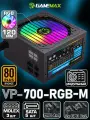 Блок питания для ПК 700W 80+ Bronze модульный GAMEMAX VP-700-RGB-MODULAR Черный 120мм 20+4pin 4+4pin(CPU) 2*6+2pin(PCI-E) 5*SATA 3*MOLEX