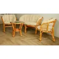 Комплект плетёной мебели с мягкими подушками 4 предмета