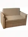 Диван-кровать StylChairs Кира, ширина 100 см, обивка велюр, цвет бежевый