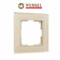 Рамка из стекла на 1 пост Werkel Favorit W0011111 шампань