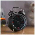 Будильник One, two, дискретный ход, d-6.5 см, 12 х 8 см, черные