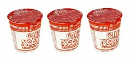 Суп-лапша быстрого приготовления Cup Noodle - 3 штуки в наборе со вкусом креветки и соевым соусом, Nissin Co, Ltd, Япония